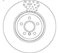 1X Brake disc TRW DF6605S for BMW 3 (F30, F80) 2 2016-2018