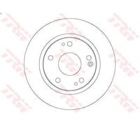 1X Brake disc TRW DF6704 for HONDA CIVIC X Saloon (FC_) 1.5 2016-2022