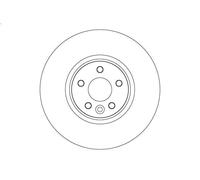 1X Brake disc TRW DF6724S for VOLVO XC60 I SUV (156) 2 2015-2017