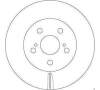 1X Brake disc TRW DF6734 for TOYOTA PRIUS (_W5_) 1.8 2015-2022