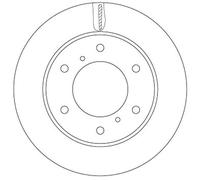 1X Brake disc TRW DF6735 for MITSUBISHI L200 / TRITON (KA_T, KB_T) 2.5 2005-2015