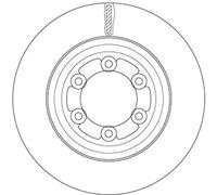 1X Brake disc TRW DF6736S for ISUZU D-MAX II (TFR, TFS) 1.9 2017-2022