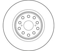 1X Brake disc TRW DF6827S