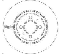 TRW Brake Disc DF6904 - Front Vented Coated - 1 pc