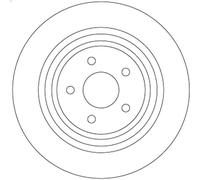 1X Brake disc TRW DF6976 for FORD USA EDGE 2 2015-2018