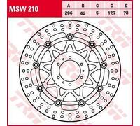 TRW Lucas Brake Discs MSW210, SCHWIMMEND