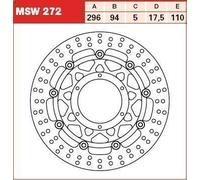 Motorcycle Brake Disc 296mm MSW272 TRW Set Genuine Top Quality Guaranteed New