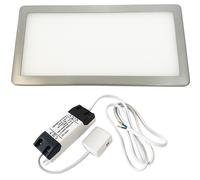 1x BRUSHED NICKEL Slim Under Cabinet Light & Driver - Warm White Diffused LED [EEK: F]