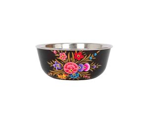 1x Carbon Pansy 14.5cm Hand-Painted Picnic Snack Bowl - Reusable Picnic Party Pasta Food Dinner Serving Dinnerware Crockery Dishes - By BillyCan