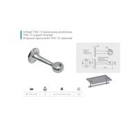 B2C Wardrobe Rail Round Hanging Chrome Gloss Tube 25mm End Supports Screws 3 Lengths Silver (1x Centre support)