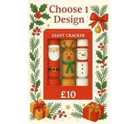 1x Christmas Giant Cracker Set, Santa, Reindeer and Snowman Design, Holiday Party Decoration (1 sent at random)