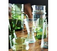 1x Clear Recycled Beldi Wine Glass, Ethical Rustic Chunky Glassware