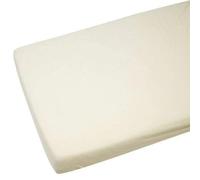 1x Cot Bed 100% Cotton Jersey Fitted Sheet 140 x 70 cm Cream