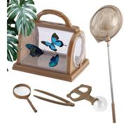 1x criter Case - 19x15x19cm Educational criter Container | Sturdy Support Lightweight Nature Observation Kit, Easy To Carry Worm Viewer Toy For Learning & Education Children Kids Boys Girls