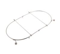 1x DIY Purse Bag Kiss Clasp Lock Metal Arch Frame Handle Sew on 15 cm Silver
