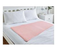 1x Drylife Super Absorbent Washable Double Bed Protector Pad | Thin Reusable Incontinence Bedding Protection, Comfortable & Durable - Pink - 85cm x 115cm