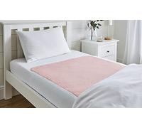 1x Drylife Super Absorbent Washable Single Bed Protector Pad with Tucks | Thin Reusable Incontinence Bedding Protection, Comfortable & Durable - Pink - 85cm x 90cm