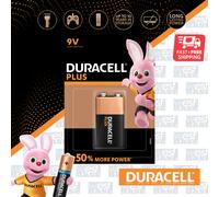 1x DURACELL 9V Plus Power Alkaline Batteries DURALOCK 6LR61 MN1604 Longest Expir
