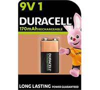 1x Duracell 9V Rechargeable 170 mAh (1 Blister Pack of 1 Battery) 1 Battery