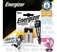 1x Energizer 9V PP3 ALKALINE POWER Battery 6LR61 MN1604 LR22 Mignon STILO Exp+