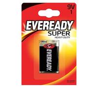 1x EVEREADY Super Zinc Carbon Batteries 9v (6F22 / PP3) 9v Electrical Products