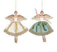 1x Fairy Bauble, Christmas Tree Bauble, Christmas Decoration, Vintage Xmas Decoration: 2 Colours: Cream or Fairy, 1x Large Hanging Christmas Fairy Figurine, Fairies, Traditional Fairy Ornament (Cream)