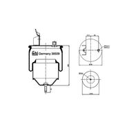 1x Febi Air Bellows - 38509