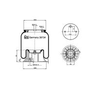 1x Febi Air Bellows - 38734