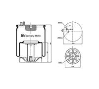 1x Febi Air Bellows - 39153