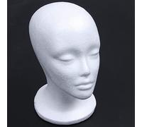 1X Female Foam Mannequin Head Hat Wig Display Stand White