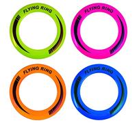Henbrandt Single Flying Disc 25cm Assorted Neon Colours Flying Ring Kids Disc Toys Summer Fun Beach Garden Picnic Party Outdoor Sports Game for Boys and Girls