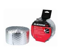 1x Foil Pipe Insulation Tape - 80mm x 7.5M - Silver - Thermal Heat Insulation Sheet Cover Bubble Panels Wrap - by Blackspur