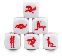 1x Gay Sex Dice Kamasutra Sexual Position Dice Sex One Dice for Men Women Adult Love Party Games Couple Gift Toys Date Night - Dado de posturas White