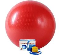 1x Gym Ball Fitness 75CM Exercise Yoga Pregnancy Anti-Burst & Extra Thick, Swiss Ball with Quick Pump, Birthing Ball for Yoga, Pilates, Fitness, Pregnancy & Labour (Red)