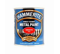 1x Hammerite Direct to Rust Metal Paint Smooth Red 750ml 5092824