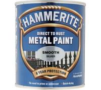 1x Hammerite Smooth Finish Direct to Rust Metal Paint Silver 750ml 5092808