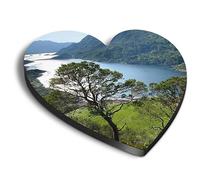 1x Heart MDF Magnet 6cm - Loch Hourn Knoydart Peninsula Highlands - Fridge Locker Office Whiteboard Toolbox #51353