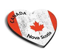 1x Heart MDF Magnet 6cm - Nova Scotia Canada Flag Travel Holiday - Fridge Locker Office Whiteboard Toolbox #59057