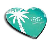 1x Heart MDF Magnet 6cm - Sharm El Sheikh Egypt Travel Holiday - Fridge Locker Office Whiteboard Toolbox #58143