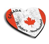 1x Heart MDF Magnet 6cm - St. John's Newfoundland Canada Flag - Fridge Locker Office Whiteboard Toolbox #59999