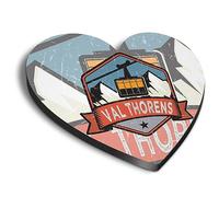 1x Heart MDF Magnet 6cm - Val Thorens France Ski Skiing Snowboard - Fridge Locker Office Whiteboard Toolbox #58794