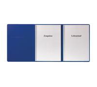 1x Herlitz Application Folder 3-part Single Linen Structure with 2 Clamp Rails
