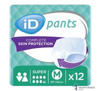 1x iD Pants Super Incontinence Underwear - Medium - Pack of 12 - 1800ml