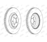 1x Jurid Brake Disc Front Vented Fits Audi A5 A6 A7 Q5 Porsche Macan 09-22