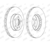 1x Jurid Brake Disc Front Vented Fits Ford Galaxy VW Sharan 00-10