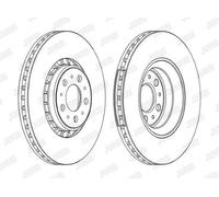 1x Jurid Brake Disc Front Vented Fits Volvo XC90 02-15