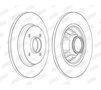 1x Jurid Brake Disc Rear Solid Fits Citroen Berlingo Peugeot Partner 06-19