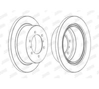1x Jurid Brake Disc Rear Solid Fits Mitsubishi Pajero Shogun 91-08