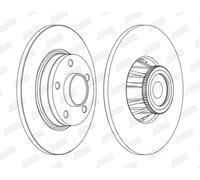 1x Jurid Brake Disc Rear Solid Fits Vauxhall Vivaro Renault Trafic 01-15