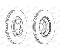 1x Jurid Brake Disc Rear Vented Fits Audi A6 A7 A8 10-18